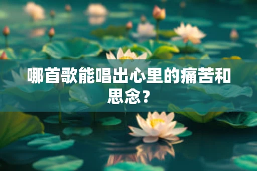 哪首歌能唱出心里的痛苦和思念？