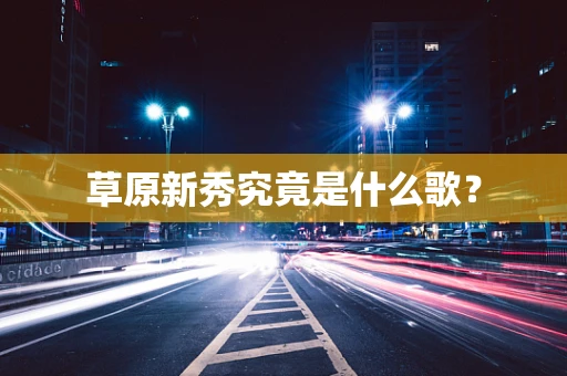 草原新秀究竟是什么歌？