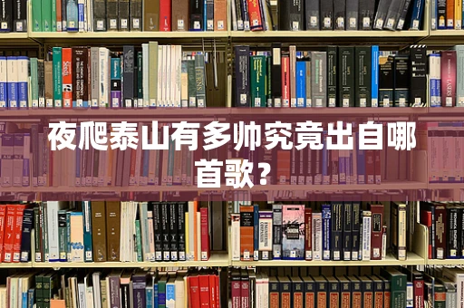夜爬泰山有多帅究竟出自哪首歌？