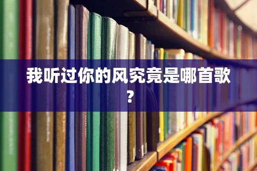 我听过你的风究竟是哪首歌？