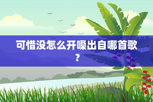 可惜没怎么开嗓出自哪首歌？