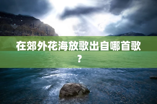 在郊外花海放歌出自哪首歌？
