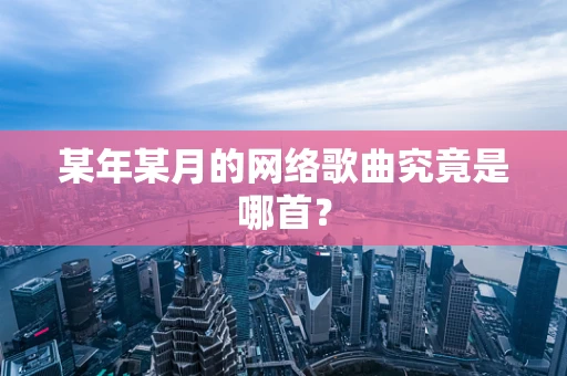 某年某月的网络歌曲究竟是哪首？