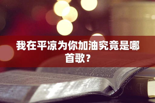 我在平凉为你加油究竟是哪首歌？