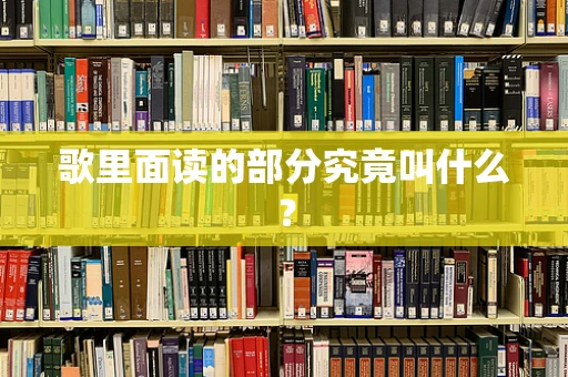 歌里面读的部分究竟叫什么？