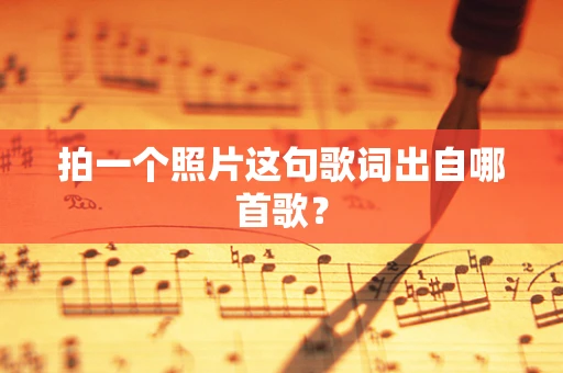 拍一个照片这句歌词出自哪首歌？