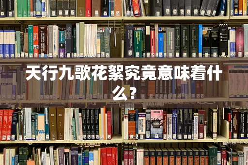 天行九歌花絮究竟意味着什么？