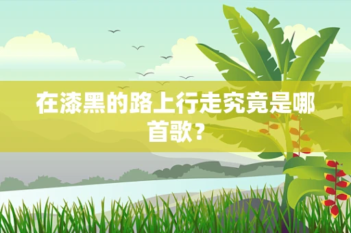 在漆黑的路上行走究竟是哪首歌？
