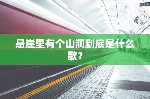 悬崖里有个山洞到底是什么歌？