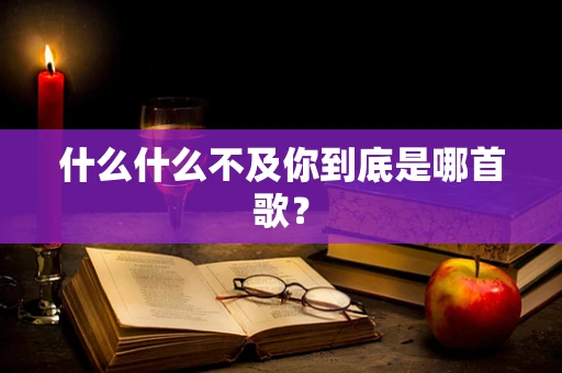 什么什么不及你到底是哪首歌？