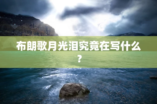 布朗歌月光泪究竟在写什么？