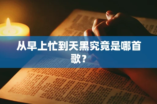 从早上忙到天黑究竟是哪首歌？