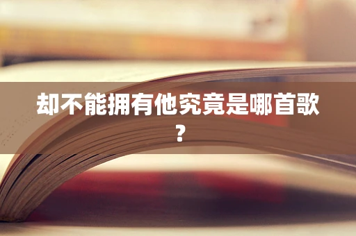 却不能拥有他究竟是哪首歌？