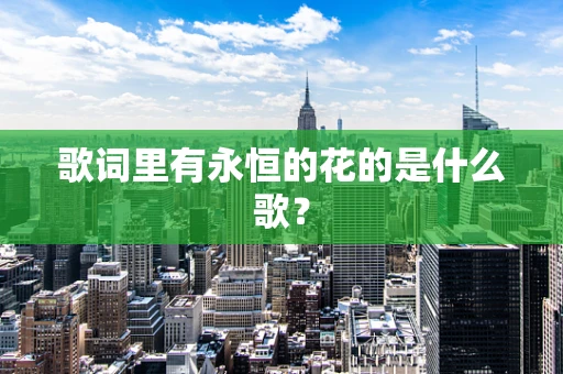歌词里有永恒的花的是什么歌？