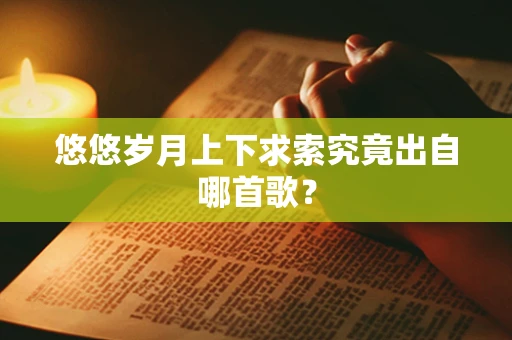 悠悠岁月上下求索究竟出自哪首歌？