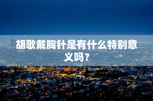 胡歌戴胸针是有什么特别意义吗？
