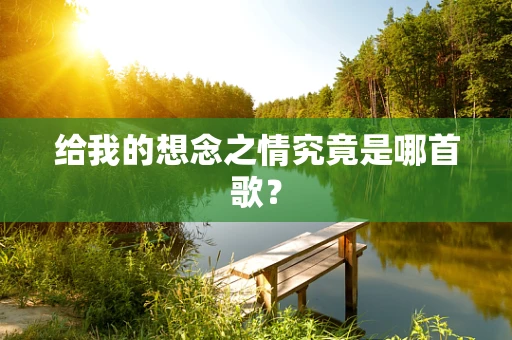 给我的想念之情究竟是哪首歌？