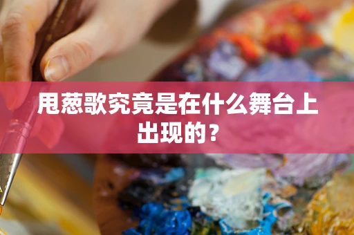 甩葱歌究竟是在什么舞台上出现的？