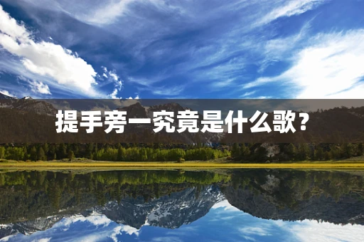 提手旁一究竟是什么歌？
