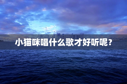 小猫咪唱什么歌才好听呢？