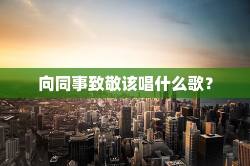 向同事致敬该唱什么歌？