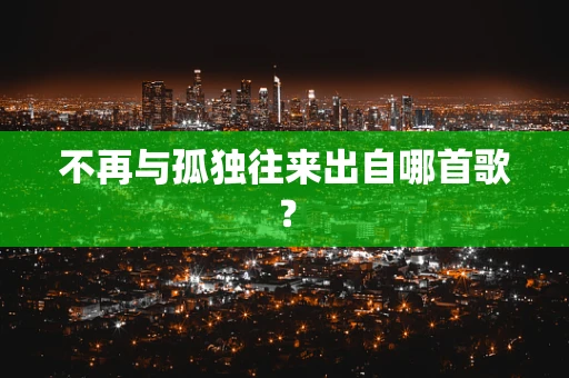不再与孤独往来出自哪首歌？