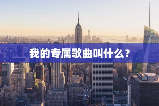 我的专属歌曲叫什么？