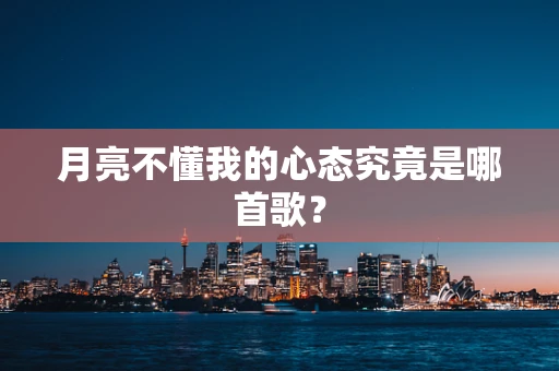 月亮不懂我的心态究竟是哪首歌？