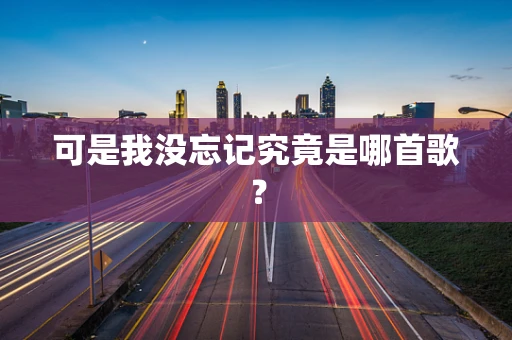 可是我没忘记究竟是哪首歌？