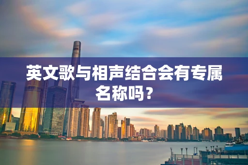 英文歌与相声结合会有专属名称吗？