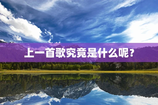 上一首歌究竟是什么呢？