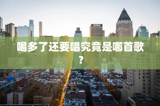 喝多了还要唱究竟是哪首歌？