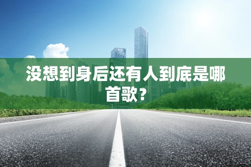 没想到身后还有人到底是哪首歌？