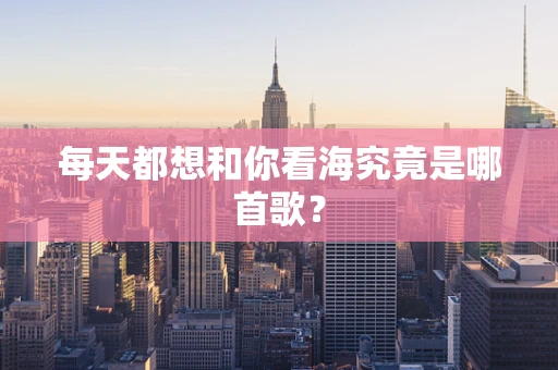 每天都想和你看海究竟是哪首歌？