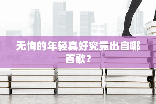 无悔的年轻真好究竟出自哪首歌？
