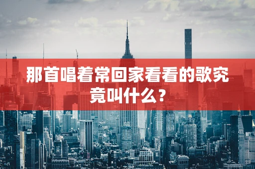 那首唱着常回家看看的歌究竟叫什么？