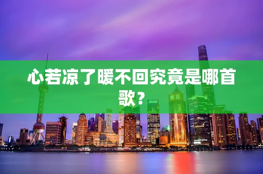 心若凉了暖不回究竟是哪首歌？