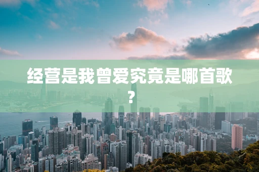 经营是我曾爱究竟是哪首歌？