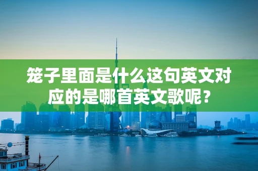 笼子里面是什么这句英文对应的是哪首英文歌呢？