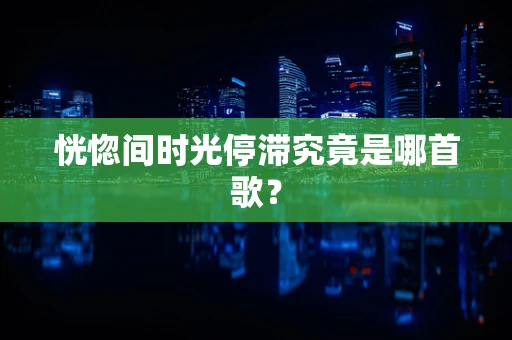 恍惚间时光停滞究竟是哪首歌？