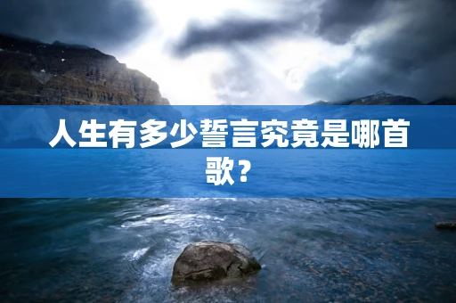人生有多少誓言究竟是哪首歌？