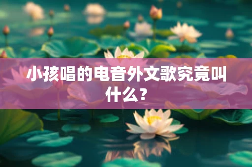 小孩唱的电音外文歌究竟叫什么？