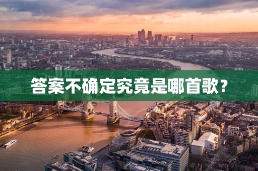 答案不确定究竟是哪首歌？