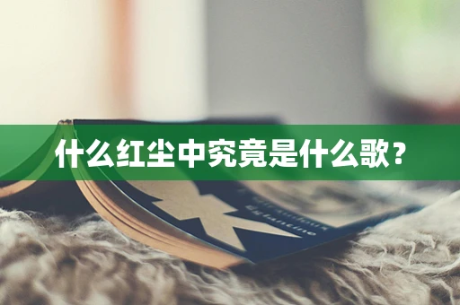 什么红尘中究竟是什么歌？