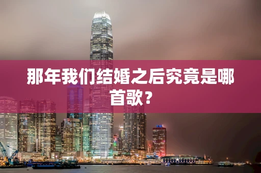 那年我们结婚之后究竟是哪首歌？