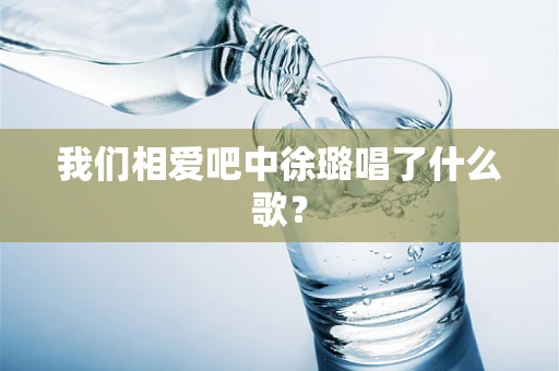 我们相爱吧中徐璐唱了什么歌？