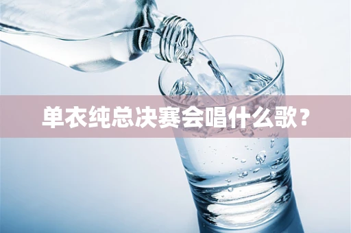 单衣纯总决赛会唱什么歌？