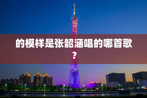的模样是张韶涵唱的哪首歌？