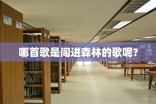 哪首歌是闯进森林的歌呢？
